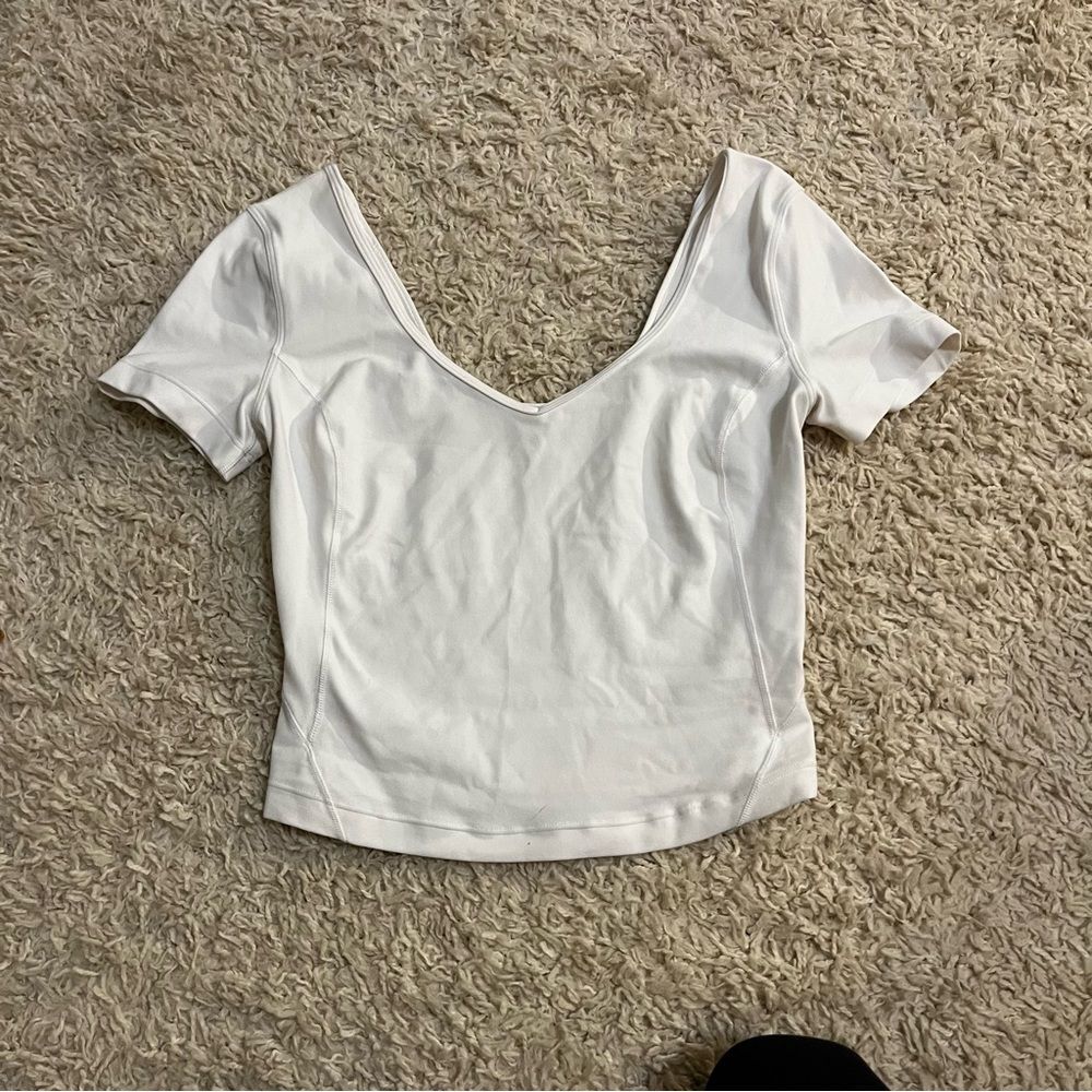 lululemon white align tee size 4